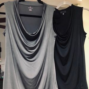 Set of 2 Worthington Cowl neck shells